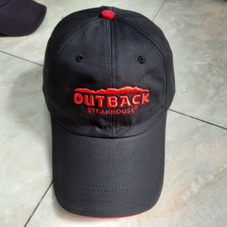 Mũ màu đen logo OUTBACK, nón kết màu đen chất liệu kaki