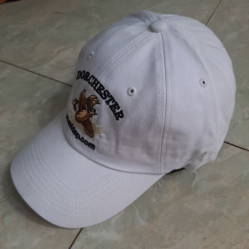 Mũ lưỡi trai màu trắng logo Con Vịt DORCHESTER. nón kết màu trắng.
