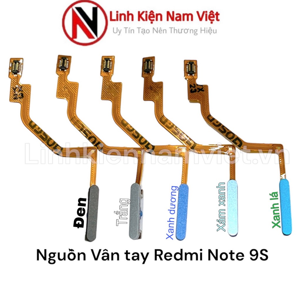 Nguồn vân tay Xiaomi Redmi Note 9S (Xanh Dương, Trắng, Đen, Xanh lá, Xanh Xám)