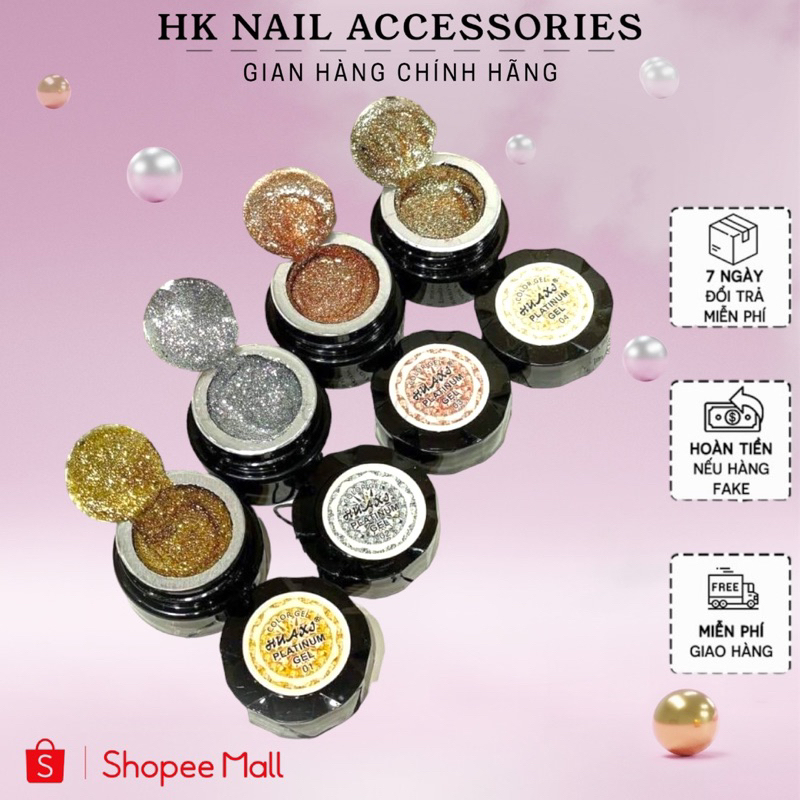 Gel nhũ vẽ viền móng siêu sáng huaxi HK NAIL ACCESSORIES
