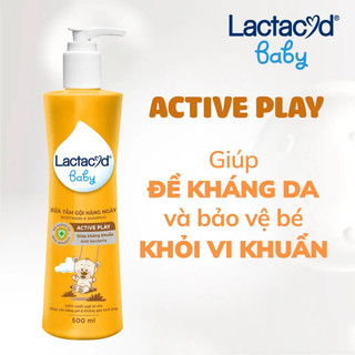 Sữa tắm gội hàng ngày cho bé lactacyd active play 500ml