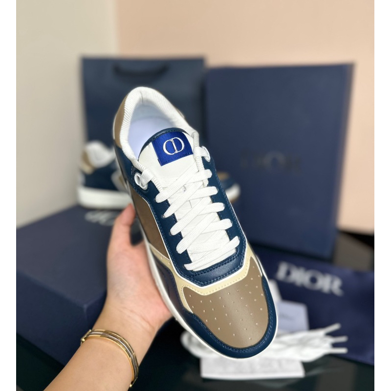 Giày Dio b27 low brown navy  xanh nâu da thật lai au fullbox cao cấp dành cho nam nữ