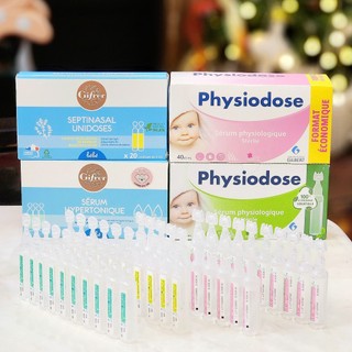 [Mẫu mới] Nước muối Gifrer - Physiodose Pháp Hồng/ Xanh/ Vàng Cho Bé
