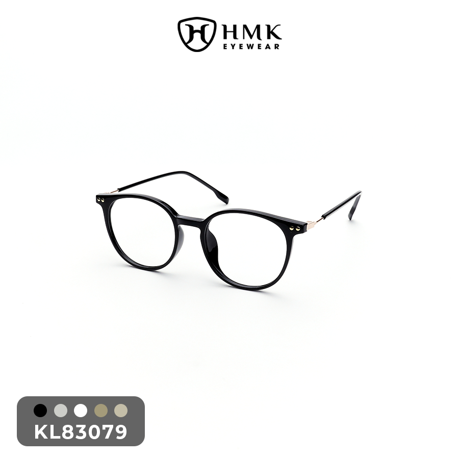 Gọng Kính Kim Loại Nam Nữ Chính Hãng HMK Dáng Bo Tròn - KL83079