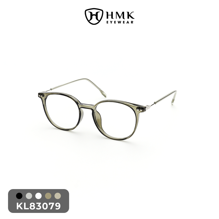 Gọng Kính Kim Loại Nam Nữ Chính Hãng HMK Dáng Bo Tròn - KL83079