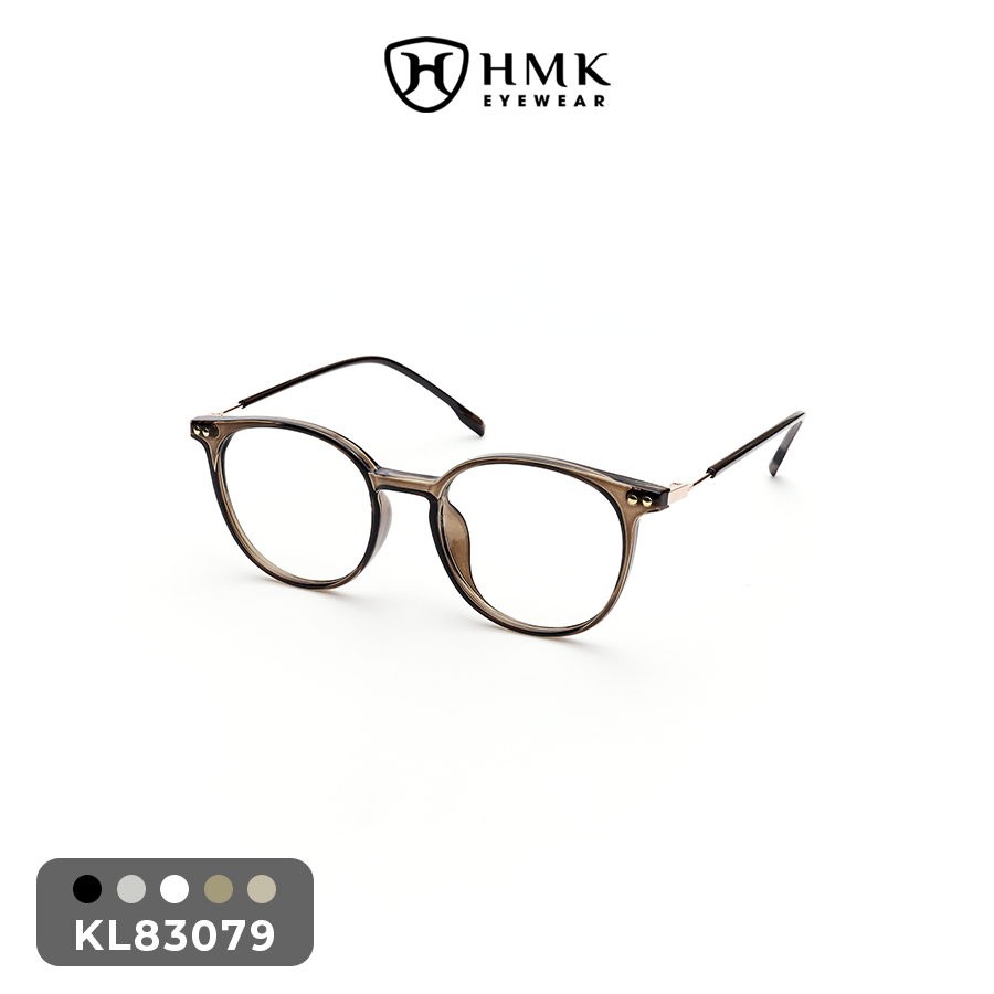 Gọng Kính Kim Loại Nam Nữ Chính Hãng HMK Dáng Bo Tròn - KL83079