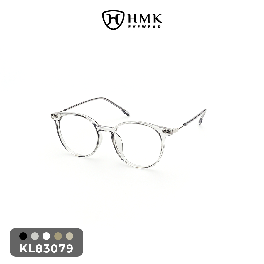 Gọng Kính Kim Loại Nam Nữ Chính Hãng HMK Dáng Bo Tròn - KL83079