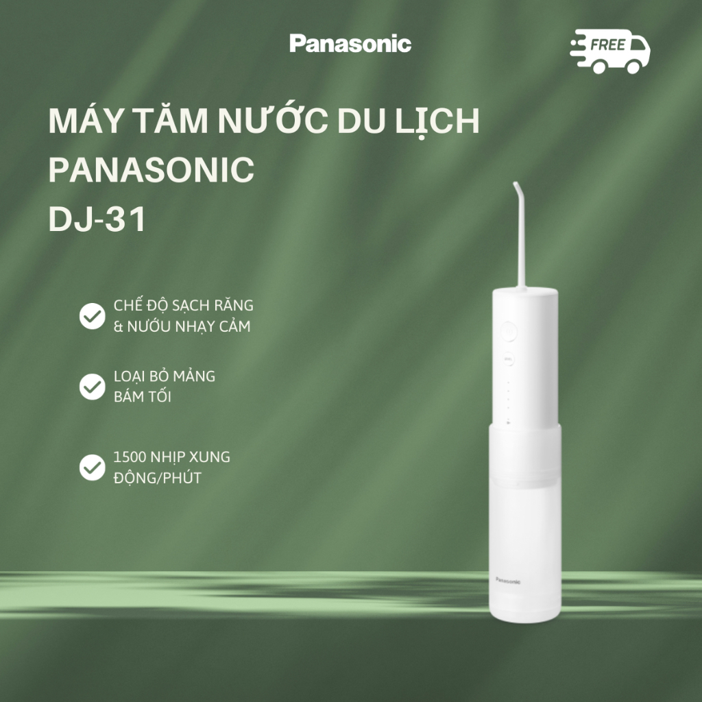 Máy tăm nước du lịch Panasonic pin sạc EW-DJ31 - Hàng chính hãng - Bảo hành 12 tháng