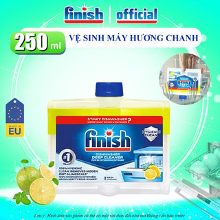 Dung dịch vệ sinh máy rửa chén bát finish chai 250ml hương chanh và soda