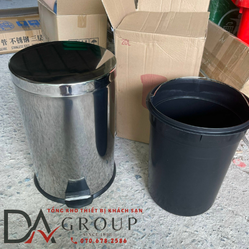 THÙNG RÁC INOX ĐẠP CHÂN, THÙNG RÁC VĂN PHÒNG CAO CẤP