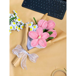 Bó hoa tulip kẽm nhung xinh xắn như hình