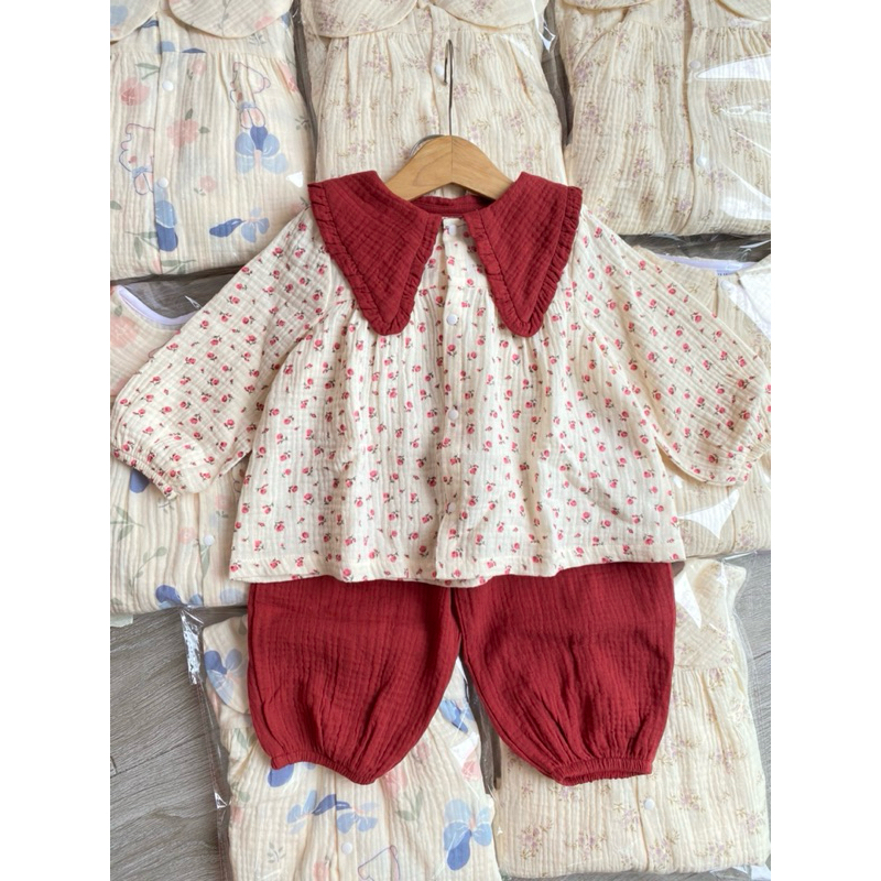 BỘ MUSLIN BÉ GÁI