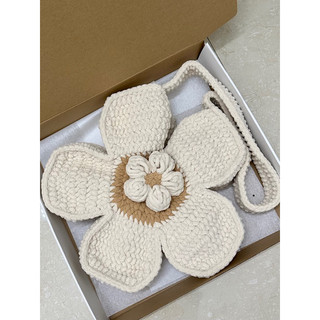 Túi hoa cúc daisy flower blooming bag len nhung đũi handmade dễ thương
