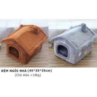 Nhà đệm nệm ổ nằm cho chó mèo thú cưng hình ngôi nhà