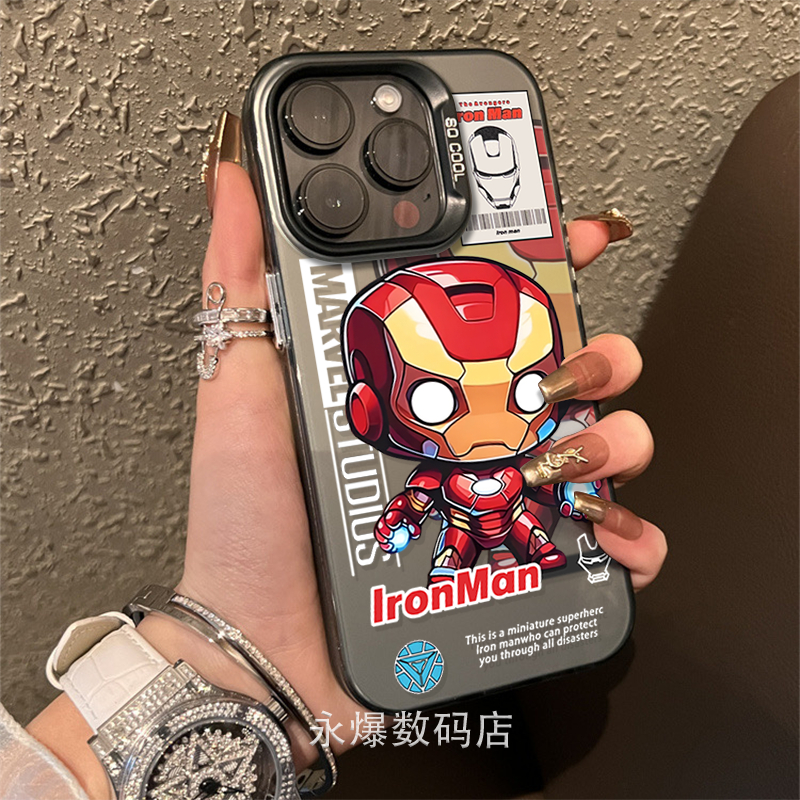 Ốp Điện Thoại hàng mới Họa Tiết ironman Cho iphone 11 12 13 14 15 pro max ip 12promax 13promax 14promax