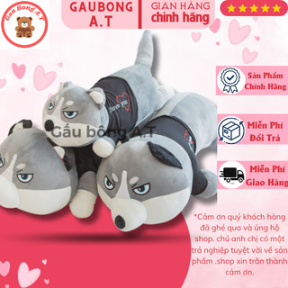 Gấu Bông Chó Ngáo Chó Husky siêu to khủng lồ, thú nhồi bông mặt ngáo, gối ôm chó ngáo size 1m-1m5