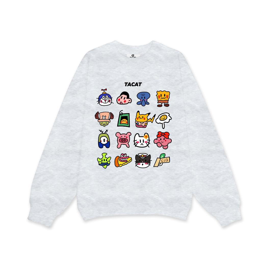 Áo Sweater Nỉ bông TACAT CARTOON Trơn Tacat Local Brand C9 Menswear Nam