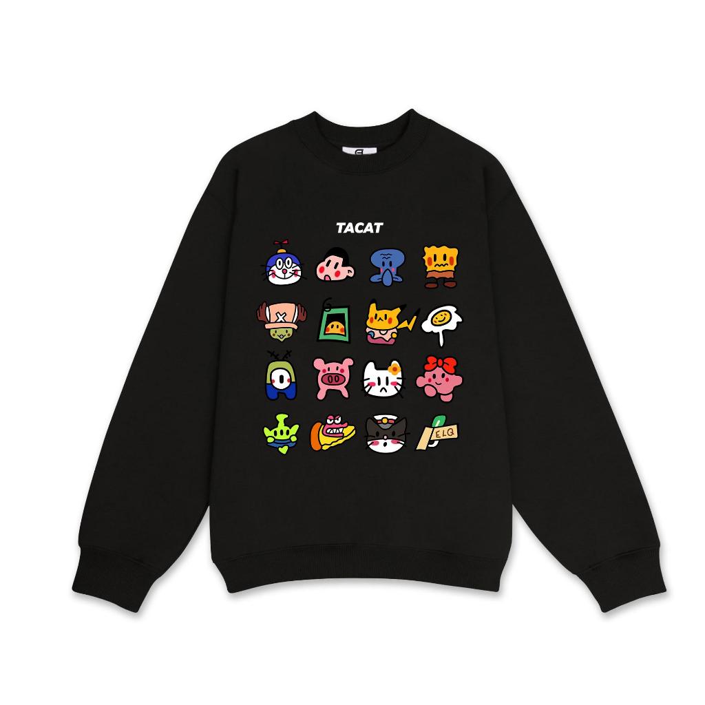 Áo Sweater Nỉ bông TACAT CARTOON Trơn Tacat Local Brand C9 Menswear Nam