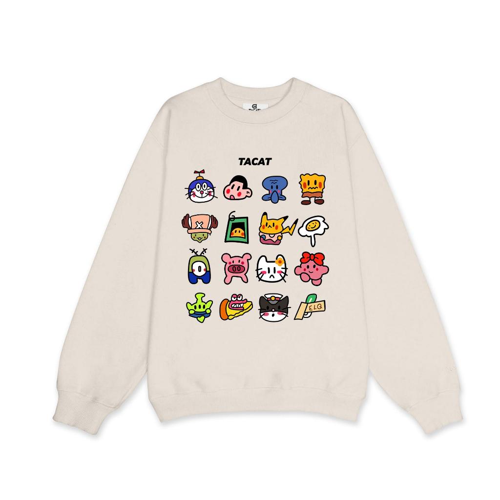 Áo Sweater Nỉ bông TACAT CARTOON Trơn Tacat Local Brand C9 Menswear Nam