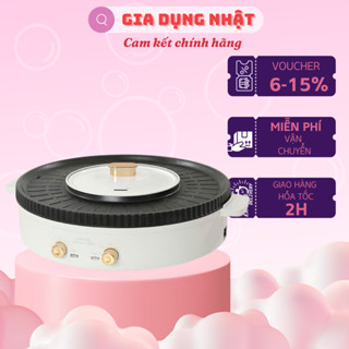 Bếp Lẩu Nướng 2 in1 AORAN rộng 42cm TO NHẤT trong các mẫu lẩu nướng tròn dùng 6-8 người thoải mãi