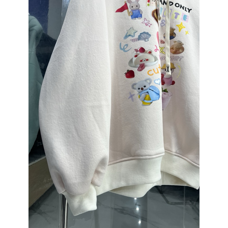 Áo nỉ hoodie lông cừu NCXK