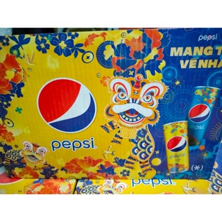 (Mẫu XUÂN) Thùng 24 Lon Nước Ngọt Có Gas Pepsi (320ml/lon)