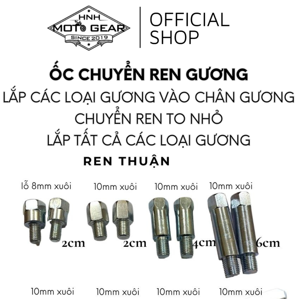 Ốc Nối Chân Gương, Ốc Chuyển Ren Chân Gương 1 Cái