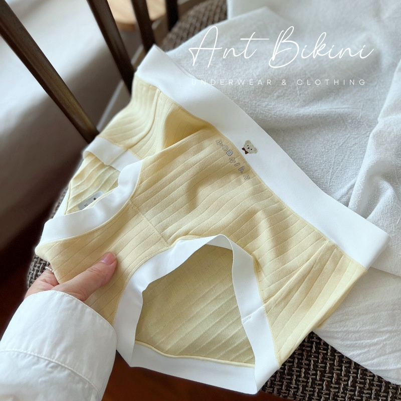 Quần Lót Cotton Không Đường May Lưng Vừa Co Giãn, Quần Lót Nữ In Họa Tiết Gấu Dễ Thương Thoải Mái Cho Nữ Ant