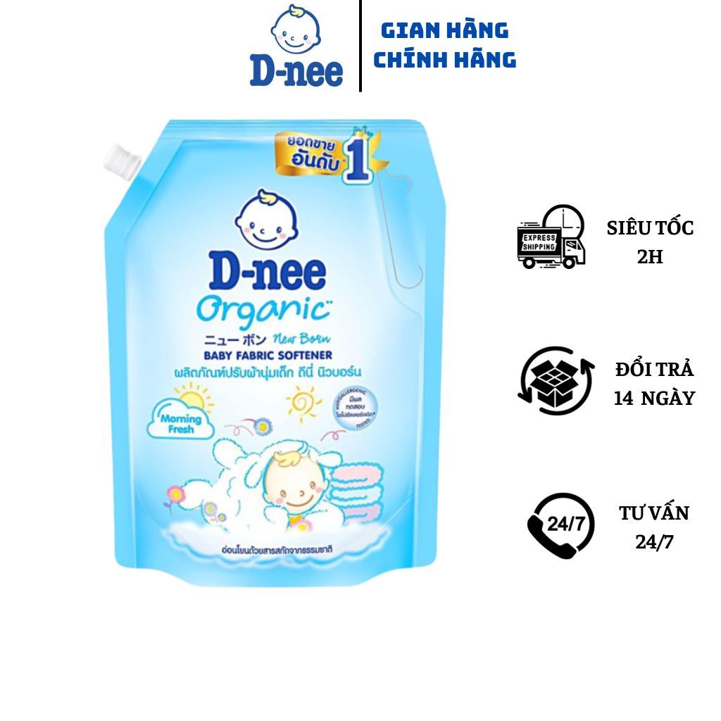 Nước xả vải Dnee Thái Lan Túi 1150ml làm mềm vải nhiều mùi hương cho bé yêu !