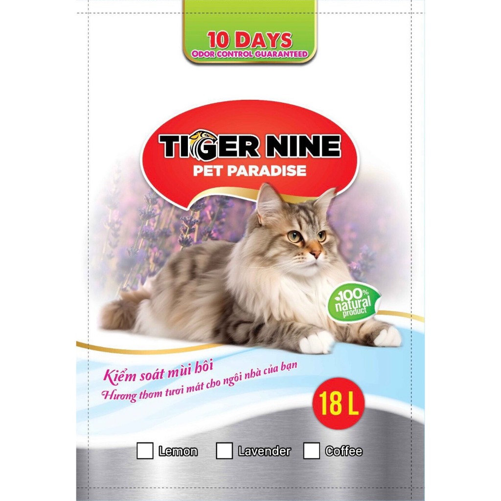 20kg cát vệ sinh khử mùi Tiger Nine Classic