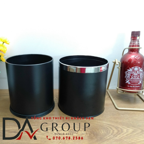 THÙNG RÁC INOX VĂN PHÒNG CAO CẤP DẠNG TRÒN 2 LỚP C-012