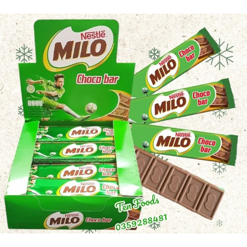 [ 1 Hộp 24 Thanh ] Socola Thanh Milo Choco Bar 30g / Milo Cube / Sữa Milo / Socola Đen