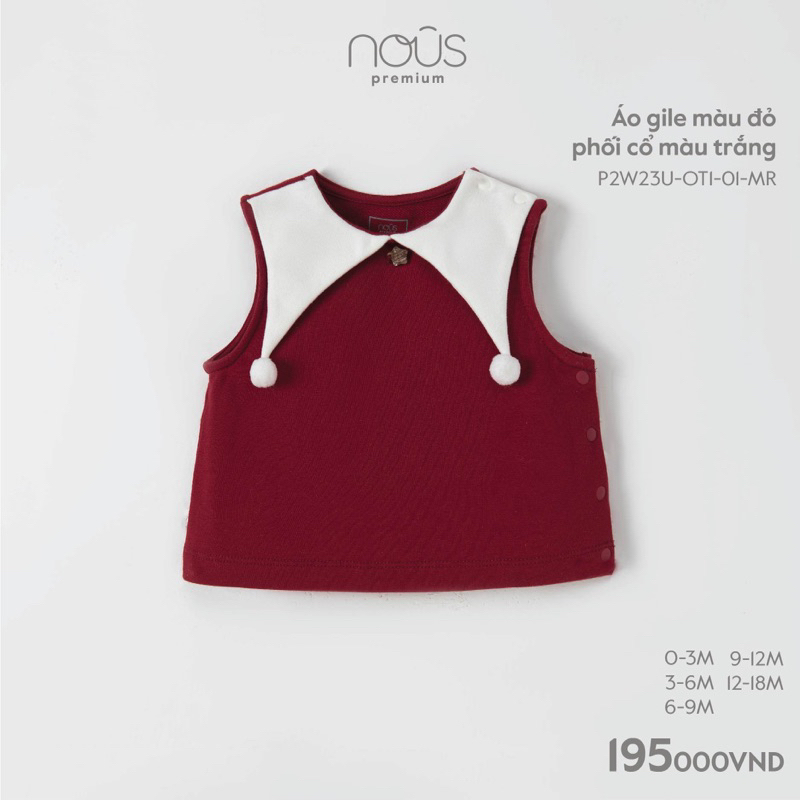 NOUS GIÁNG SINH Áo/ Bộ đồ Noel size 0-18M