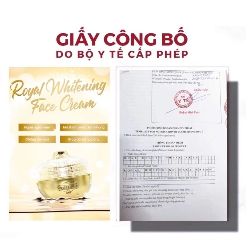 Kem dưỡng ẩm trắng hồng Face royal dành cho da khô chính hãng