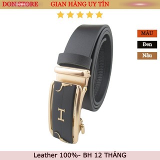 [Leather 100%] Thắt Lưng Nam Khóa INOX Dây Da Bò Nguyên Miếng 1 Lớp - Hàng Cao Cấp ( BH 12 THÁNG)