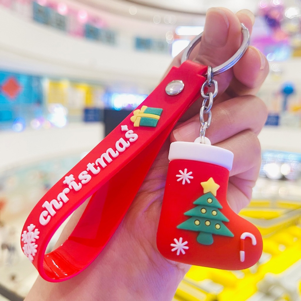 Móc khóa giáng sinh dễ thương cho học trò nhiều mẫu mã