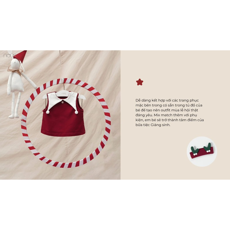 NOUS GIÁNG SINH Áo/ Bộ đồ Noel size 0-18M