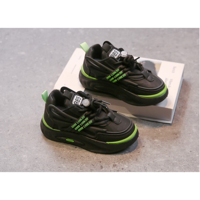 Giày Thể Thao Trẻ Em- Giày Khóa Rút Phong Cách Thể Thao Da Mềm Đế Chống Trơn Cho bé Trai Bé Gái Mã 501