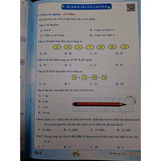 Sách- ĐỀ KIỂM TRA TOÁN 1 học kì 2
