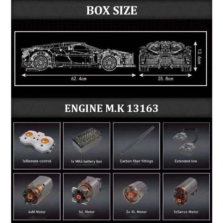 Bu Béo La Vo Chờ No Mao Kinh 13163 Mô Hình Xe Technic Tỷ Lệ 1:8 Đồ Chơi Lắp Ráp 4688 Pcs Phiên Bản Có Động Cơ