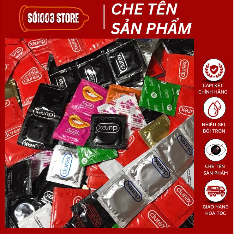 Bao cao su nhà nghỉ, bao cao su gai, bcs Durex tăng cảm giác khoái cảm kéo dài thời gian quan hệ - lẻ 1 cái