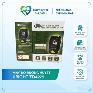 Máy đo đường huyết uright td-4279 kèm 25 que thử.