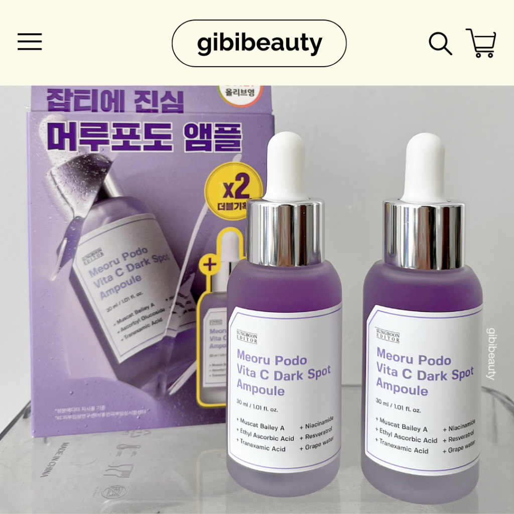 Tinh chất dưỡng sáng mờ thâm SUNGBOON EDITOR Meoru Podo VitaC Dark Spot