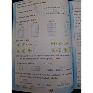 Sách- ĐỀ KIỂM TRA TOÁN 1 học kì 2