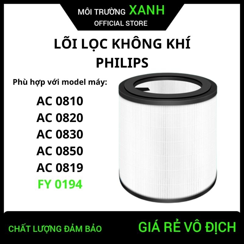 Lõi Lọc Không Khí Thay Thế Philips AC0820, FY0194, AC0819, AC0810, AC0830....