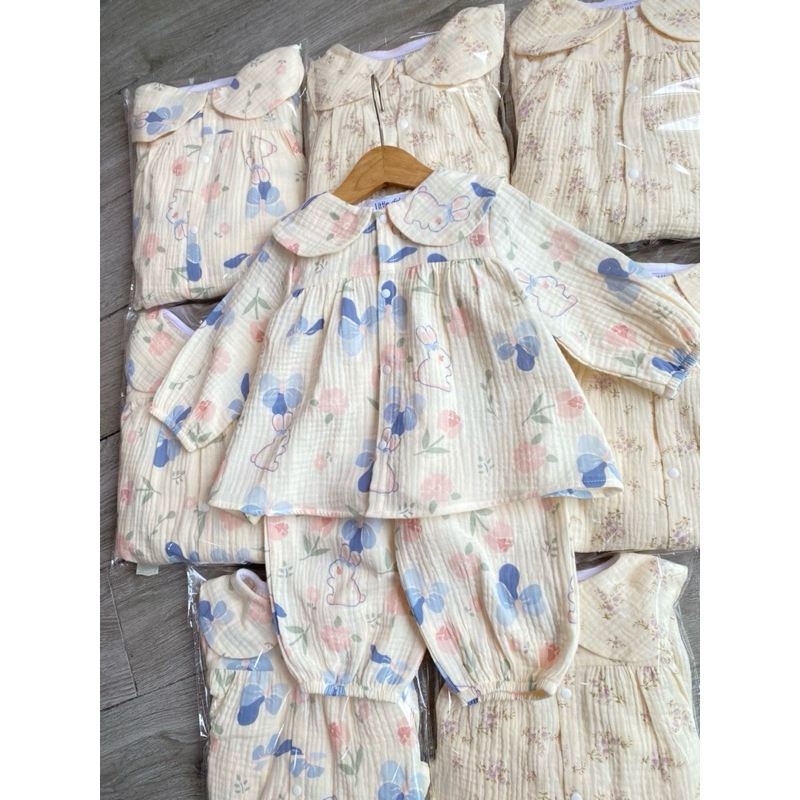 BỘ XÔ MUSLIN BÉ GÁI B03