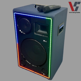 Loa công suất lớn KC 550 Pro 3 đường tiếng, đi kèm 2 Micro UHF