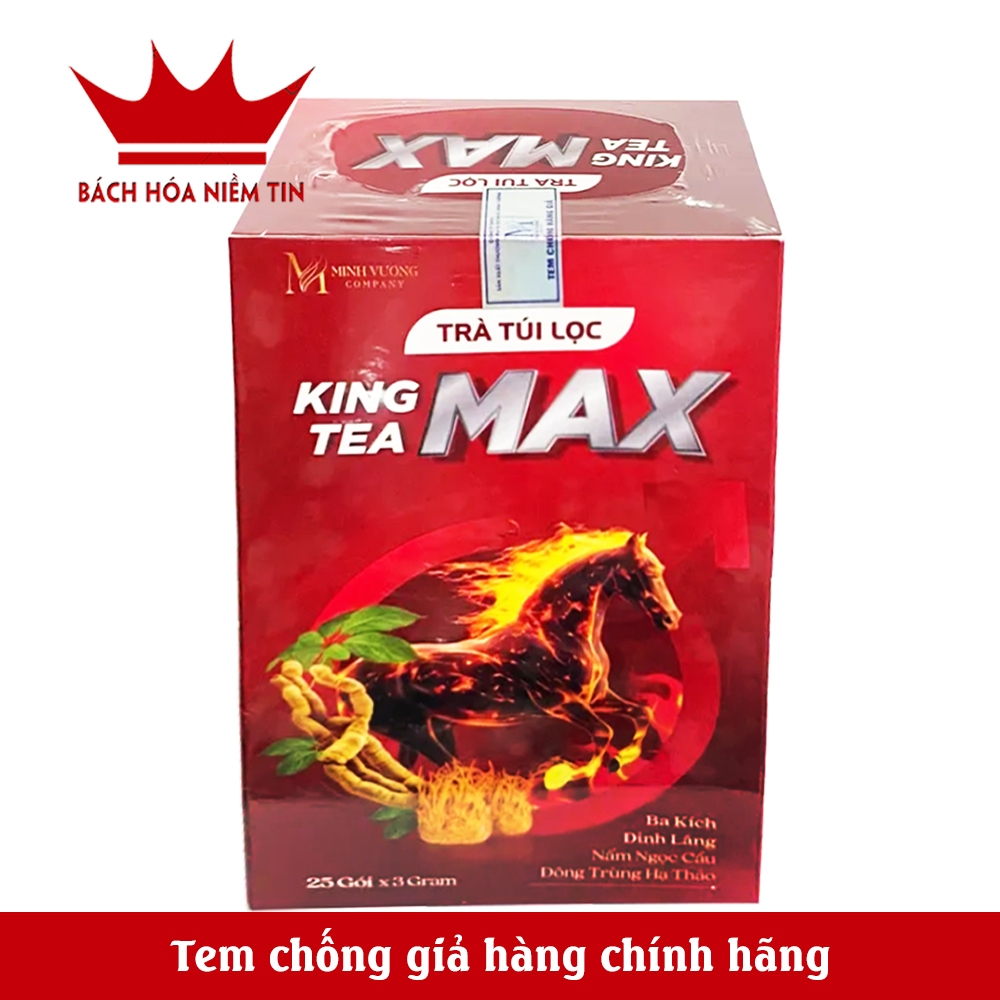 Trà King Max Tea - thành phần ba kích đinh lăng, nấm ngọc cẩu, đông trùng hạ thảo