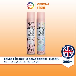 Combo 2 Dầu Gội Khô Colab Hương Original Và Unicorn 200ml Lành Tính Giúp Tóc Sạch Bồng Bềnh Và Vào Nếp Trong 5 Giây