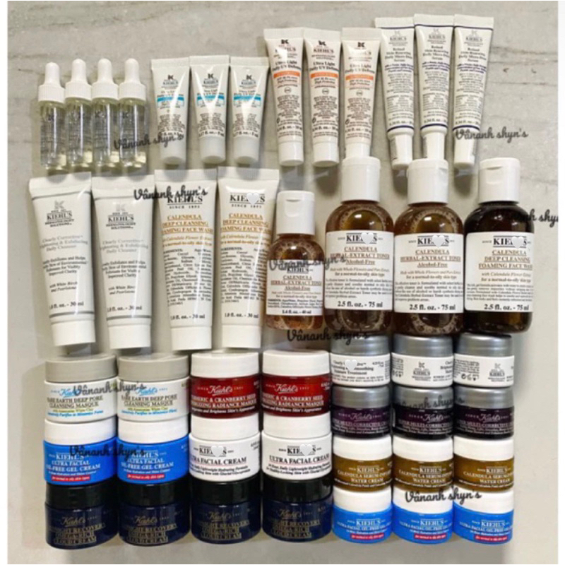 K IE s Sữa rửa mặt, Toner, Mask, Serum, Kem dưỡng, Kem chống nắng MINI